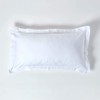 HOMESCAPES White Pure Egyptian Cotton King Size Oxford Pillowcase 330