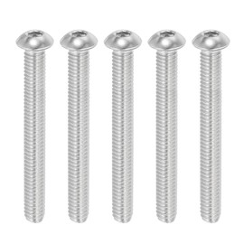 PATIKIL 5/16-18x3 Button Head Socket Cap Screws, 5 Pcs 304 Stainless Steel 18-8 Socket Cap Screw Bolts Allen Hex Drive Full Thread Fine Thread UNC