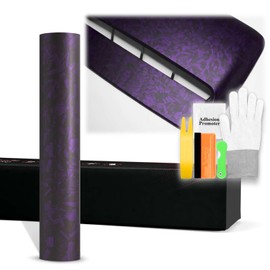 60"x180" (5FTx15FT) Royal Purple PET Marble Forged Carbon Fiber Textured Matte Vinyl Wrap Auto Car Sticker Decal Film Sheet Bubble Free Air Release Technology with Tool Kit