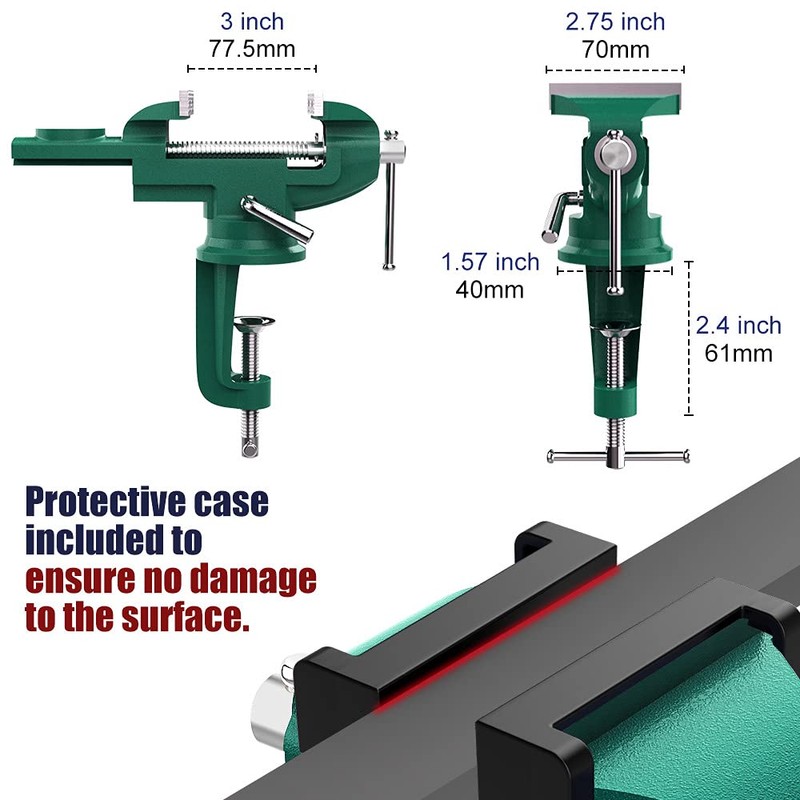Nuovoware Table Vise 3 Inch, 360° Swivel Base Universal Home