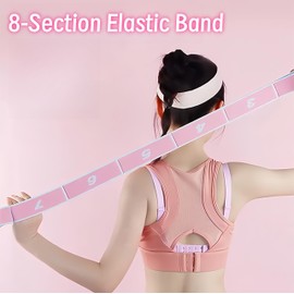 LEXICANMHS 2 Pieces Elastic Yoga Stretching Strap with Loops Stretching Strap for Physiotherapy Pilates Stretching Band Elastic Exercise Bands Leg Stretching Strap Stretch Resistance Bands