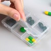 6-Compartment Square Transparent PP Pill Box Case Portable Pill Organizer For Travel 20ea