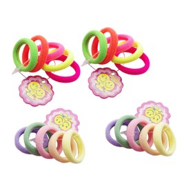 IWOWHERO 20pc Set Kids Hair Ties Toddlers Seamless Ponytail Holders Fluorescent Small Elastic Bands for Girls Random Color