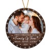 2024 Customized 1st Xmas As A Family of 3 Ornament,