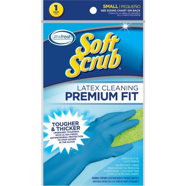 Soft Scrub Small Premium Fit Latex Rubber Glove 12410-26 Soft
