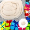Tofficu Natural Roving Wool Fiber for Needle Felting DIY Craft