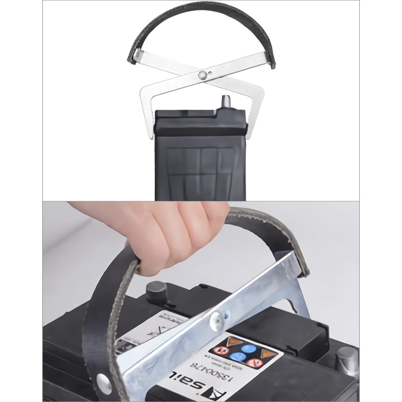 QWORK Battery Carrier, Universal Side Lift Car Battery Holder, Fits