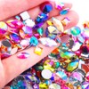 1000pcs Mixed Sizes AB Craft Gemstone Flatback Acrylic Rhinestones Face
