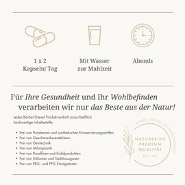 BÄRBEL DREXEL Nachtruhe¹ Mela Aktiv Kapseln, pflanzlicher Komplex aus Zitronenmelisse, Passionsblume, Safran, L-Tryptophan, Magnesium, B-Vitaminen (60 Stk) Naturheilkunde