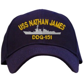 Otto USS Nathan James DDG-151 Embroidered Baseball Cap - Available in 6 Colors Hat  - Navy