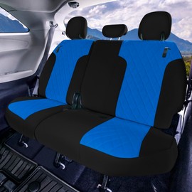 FH Group Custom Fit Seat Covers for 2021-2024 Toyota Sienna, Seat Covers 3rd Row Set for Toyota Sienna 2021 2022 2023 2024, SUV Seat Covers,Neoprene, Toyota Accessories Blue