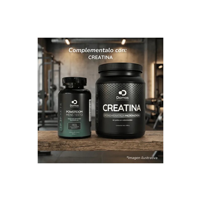 Domos Powerdom Testo Creatina Arginina Fenogreco 120 Cáps
