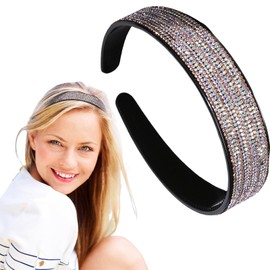 Traziewell Hair Accessories Wedding Rhinestone Headband Hair Bands Bling Diamond Headdress Headband Wide Headbands Girls Hair Band for Women 3415