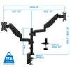 Mount-It! Monitor Arm Mount Desk Stand | Vertical Stackable Arms