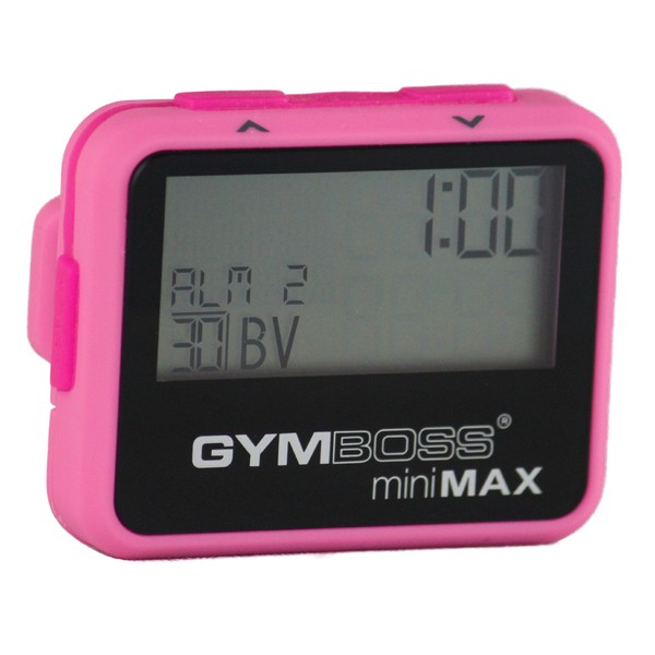 Gymboss miniMAX Interval Timer and Stopwatch - Pink / Pink SOFTCOAT