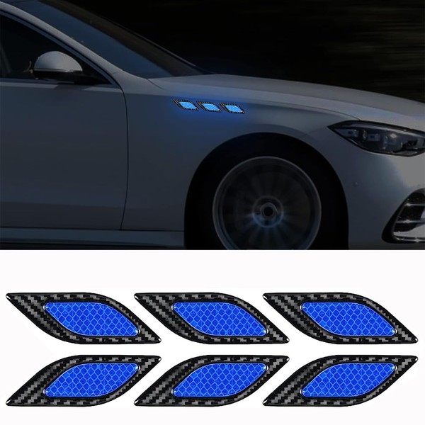 Pack of 6 reflective stickers for mudguards, reflective warning sticker,