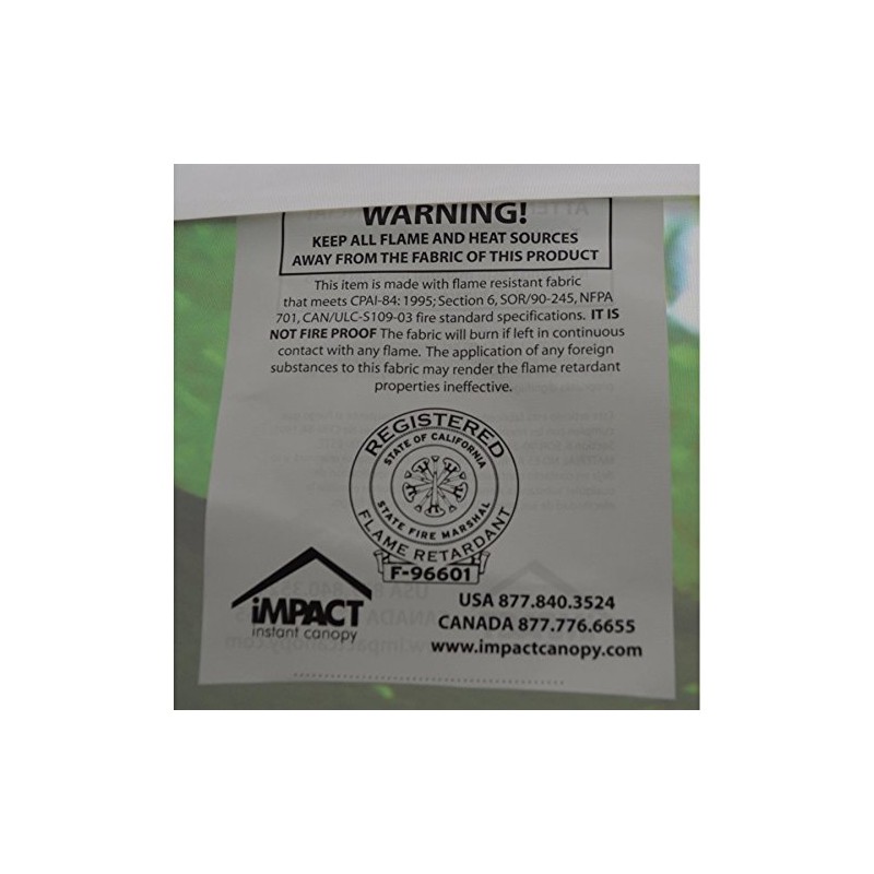 Impact Canopy 5' x 5' Pop-Up Canopy Tent, Lightweight Powder-Coated