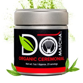 DoMatcha - Organic Ceremonial Green Tea Matcha Powder, Natural Source of Antioxidants, Caffeine, and L-Theanine, Promotes Focus and Relaxation, Kosher, 25 Servings (1 oz)