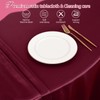 6 Packs Satin Tablecloth 120 inch Burgundy Round Tablecloths, Overlay