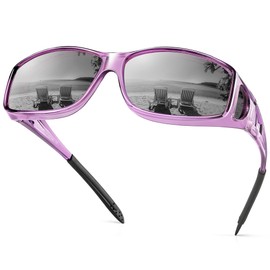 URUMQI Polarized Sunglasses Fit Over Glasses for Men Women, Wrap-around Driving Sunglasses 100% UV Protection