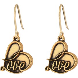 Alex and Ani Women's Love Hook Earrings, Rafaelian Gold, One Size