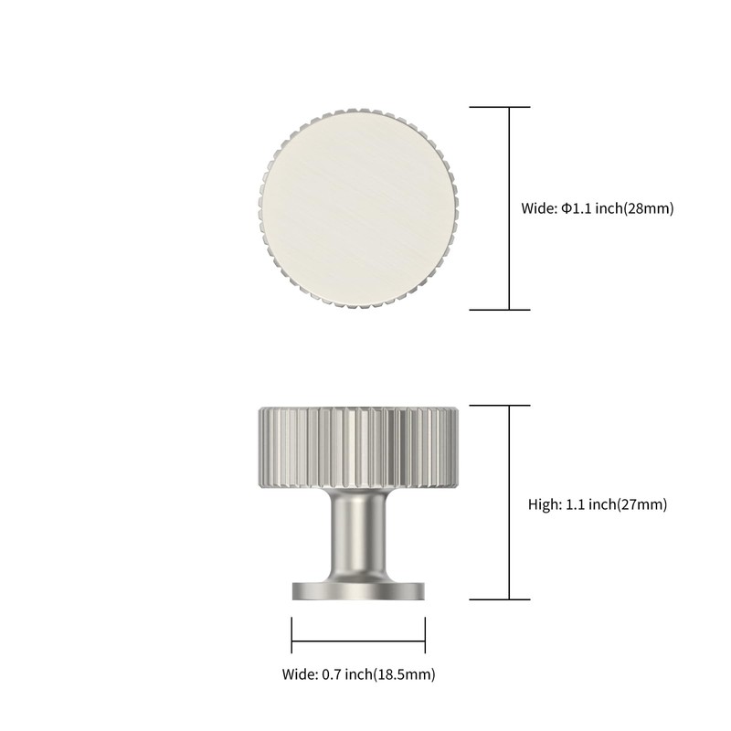 Amerdeco 10 Pack Brushed Satin Nickel Kitchen Cabinet Knobs Dresser