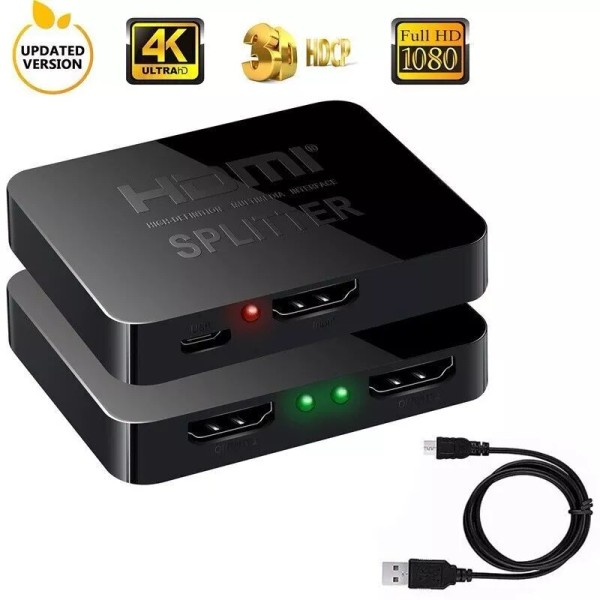 Unbranded HDMI Splitter 1 In 2 Out 4K HDMI Splitter