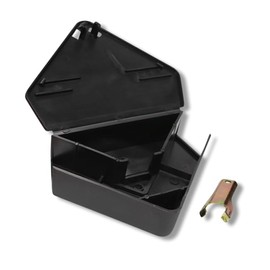 Triangle Mouse Bait Stations (12 Pack) - Includes 4 Keys, Poison Bait Box for Mice Control - Safe, Reusable, Tamper-Resistant Rodent Stations