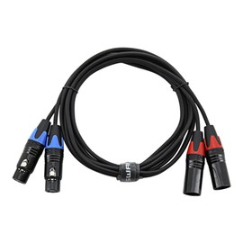 SWAMP Dual XLR Microphone Cable - 2 Channel/Twin Pair Cable | Balanced Lead - 2m