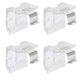 Aifeier ET 4 Pcs Cordless Shade Mounting Bracket with Metal Clips for 1" (25mm) for PVC Cordless Honeycomb Cellular and Pleated Shades Cordless Blinds Headrail Holder Clip