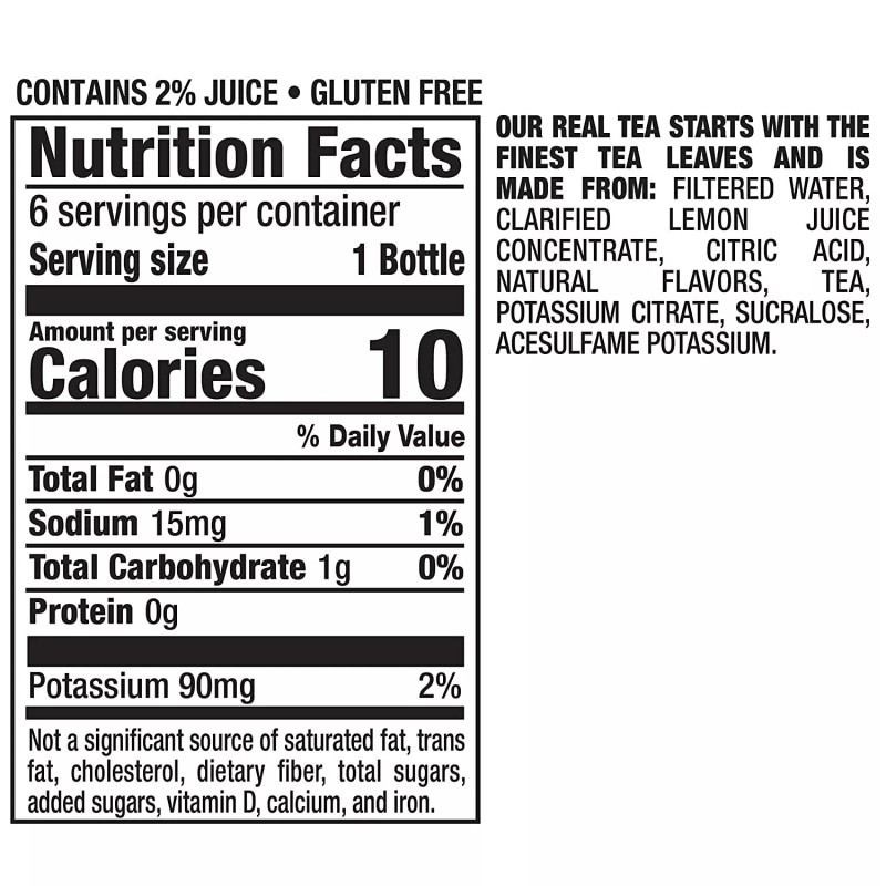 Snapple Zero Sugar Diet Half n' Half Lemonade Tea 16
