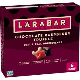 Larabar Chocolate Raspberry Truffle Fruit and Nut Bars, Gluten Free and Vegan, 9.6 oz, 6 Ct