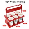 Bodaon Drink Carrier with Handle, Plastic Cup Carriers for Drinks,