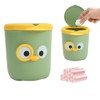 IBEQUEM Table Rubbish Bin with Lid, Cute Small Bin with