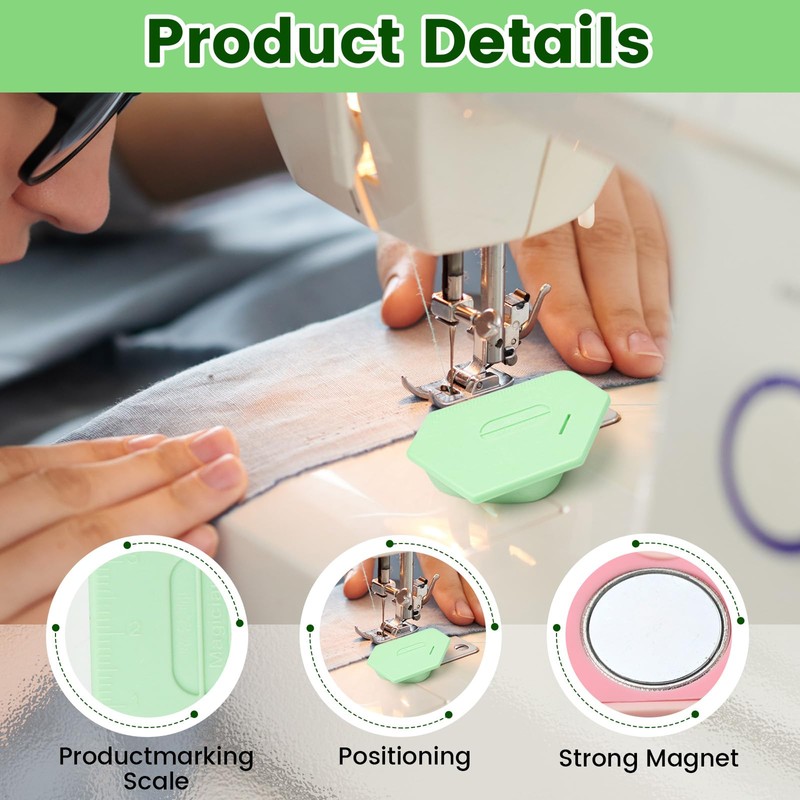 3Pcs Magnetic Seam Guide with Scale, Polygonal Strong Magnetic Gauge