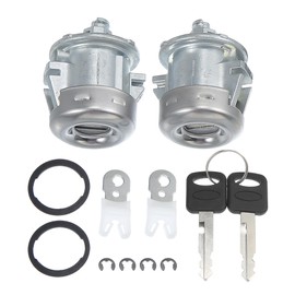 X AUTOHAUX 1 Pair Front Door Lock Cylinder Tumbler w/Key for Ford F150 F250 F350 F450 Explorer Expedition for Ranger E150 E250 E350 for Lincoln No.7C3Z1521990A Left Right Door Lock W/Clip