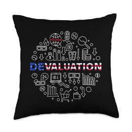 Money Printing Minimal Designs Devaluation-Economics and Monetary Policy Throw Pillow, 18x18, Multicolor