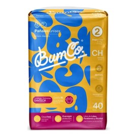 Pañales Para Bebé Bum Co. Unisex Etapa 2 Chico 40 Pañales