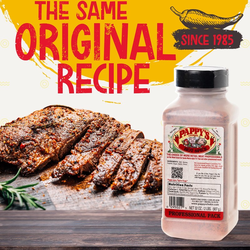 Pappy's Louisiana Hot Spice - Bold Seasoning for Jambalaya, Gumbo,