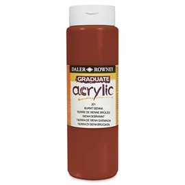 Daler-Rowney Graduate Acrylic Paint, Plastic Bottle, 16.91oz - 500 ml, Burnt Sienna