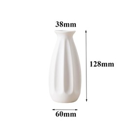White Ceramic Flower Vase Matte Decorative Flowers Vase for Wedding Dinner Table Office Bedroom