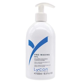 Lycon Pre-Waxing Oil, Waxing Prep, Soothing Wax Oil Made with Apricot Kernel Oil, Jasmine, and Chamomile, Pre-Wax Oil for Home and Salon Use, 500ml