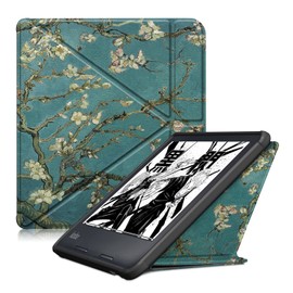 HEISHAYU Case for Tolino Vision Color (2024)/Vision 6 (2021) & Kobo Libra Colour (2024)/Libra 2 (2021), 7 Inch eReader Cover Protective Case with Auto Sleep/Wake and Magnetic Closure, Flower