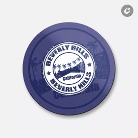 Unbranded Beverly Hills City California USA State | 4'' X 4'' Round Decorative Magnet