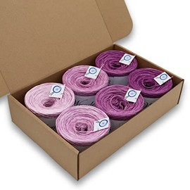 Wunderkiste 4-Ply 1,500 m, (6 x 250 m) 400 g, Bob Colour Gradient Yarn for Knitting and Crocheting (WU0062)