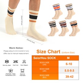 Calcetines a rayas con tubo de estilo retro, coloridos calcetines divertidos, multicolor, (Multicolor 04), M