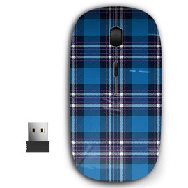 2.4G Ergonomic Portable USB Wireless Mouse for PC, Laptop, Computer, Notebook with Nano Receiver ( Traditional Tartan Scottish Plaid )
