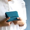 Vita Felice bsrw-n43wy Women's Compact Cowhide Slim Wallet, blue