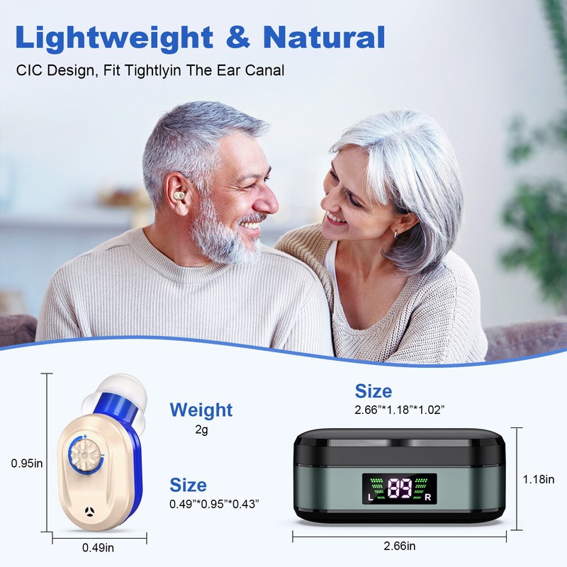 K&FCOPTEE Controllable Volume Hearing Aid For Seniors With Invisible Design