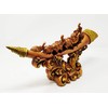 JRose Collections Feng Shui Elephant Tusk Ornament with 5 Trunk-Up